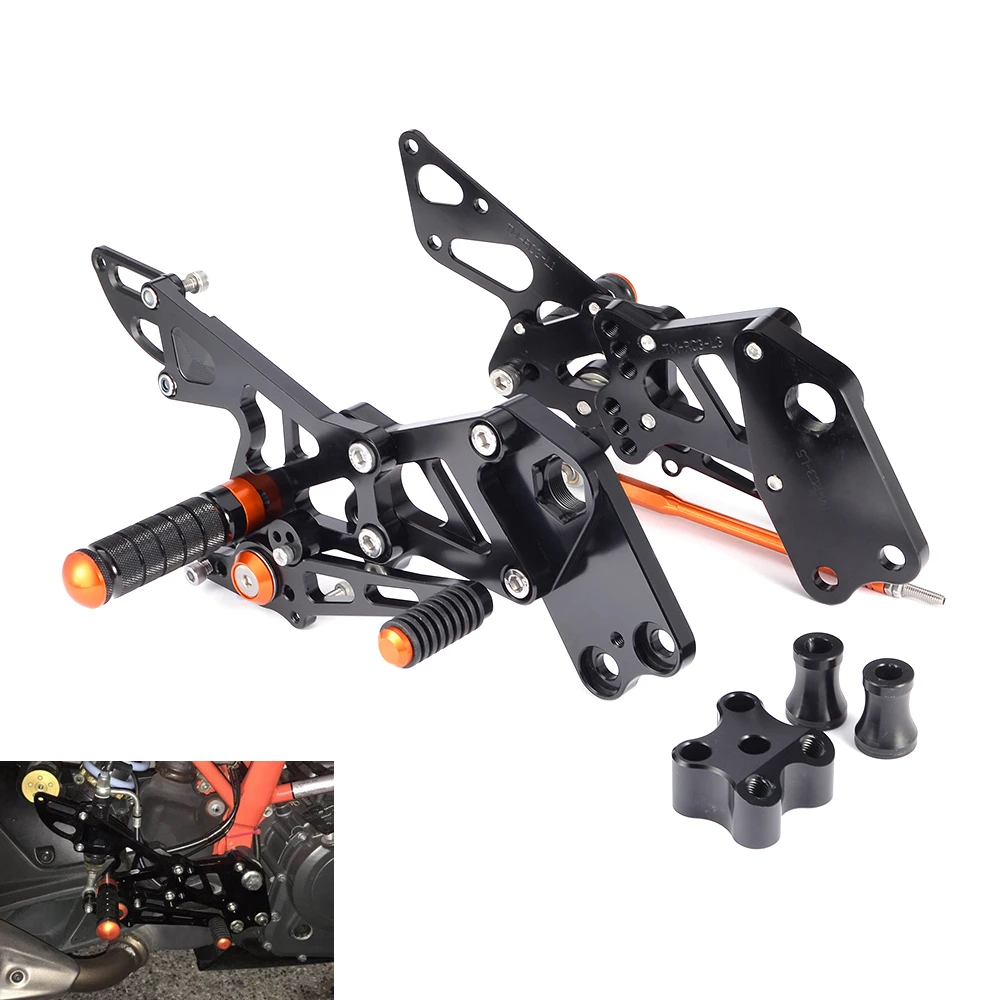 Motorcycle Rearset Rear Set Footrest Footpeg For KTM RC390 RC200 RC125 RC 390 200 2014 -2020 2021 3