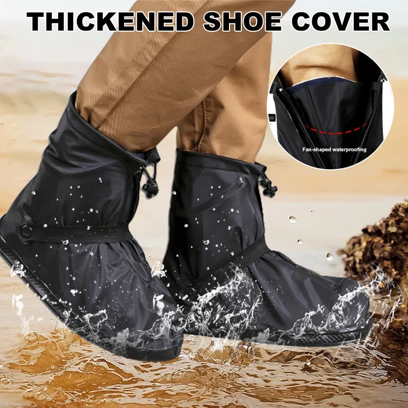 

Reusable Rain Shoe Cover Unisex Shoes Protector Rain Boots For Outdoor Middle Tube Waterproof Rainproof Thickened Shoe Covers