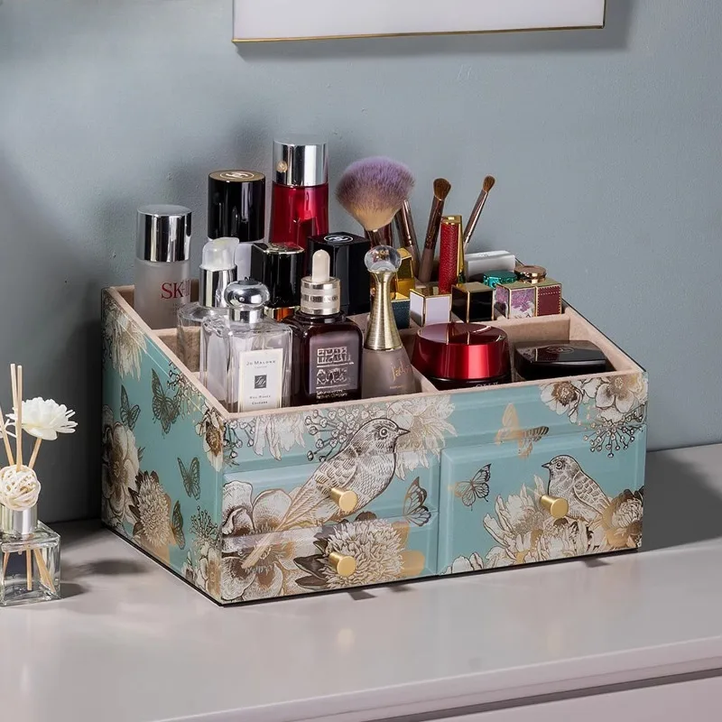 Premium Cosmetics Lipstick Storage Box Desktop Dresser Skin Care Shelf Organizing Box Drawer Box