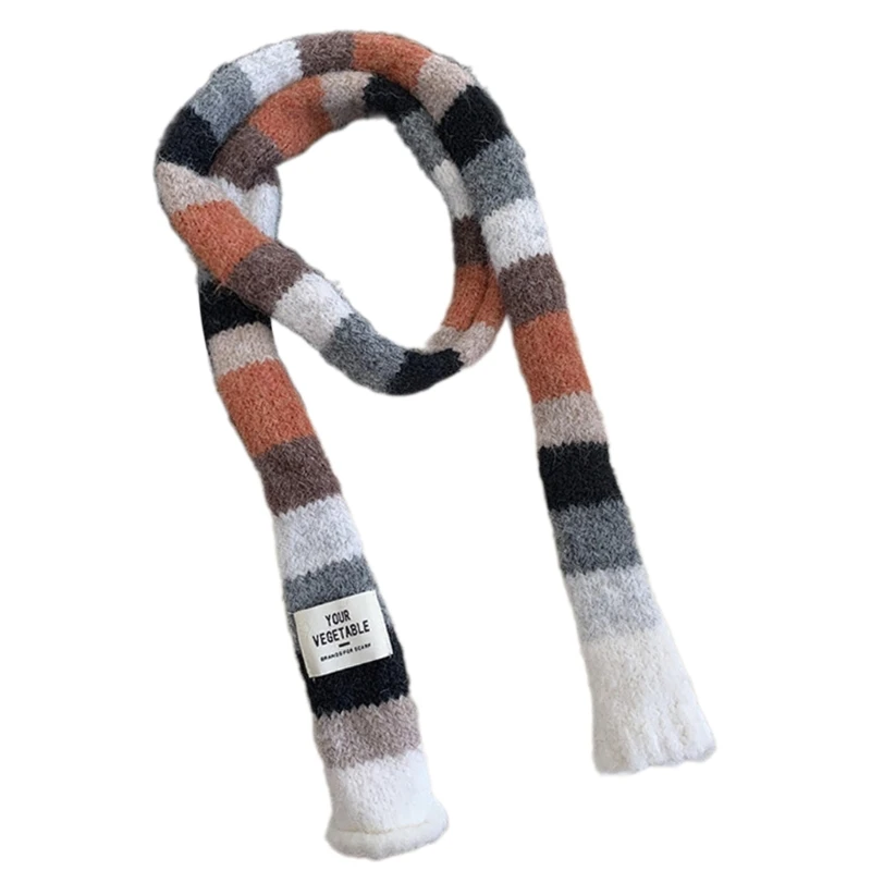 

Stylish Youth Scarf Versatiles Fashionable Neckerchief Warm Knitted Scarves for Warmth and in Cold Weather