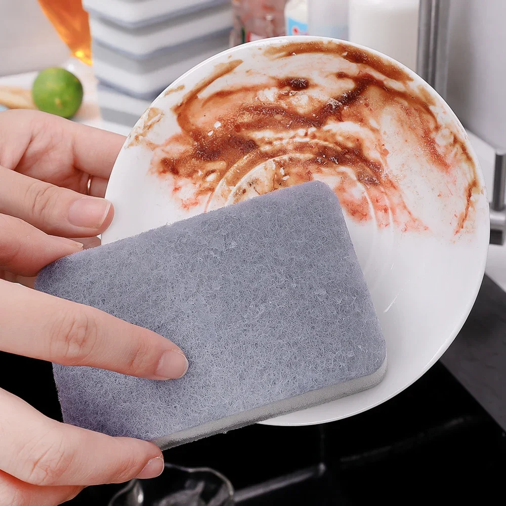 Double-sided Cleaning Spongs Household Scouring Pad Kitchen Wipe Dishwashing Sponge Cloth Dish Cleaning Towels Accessories