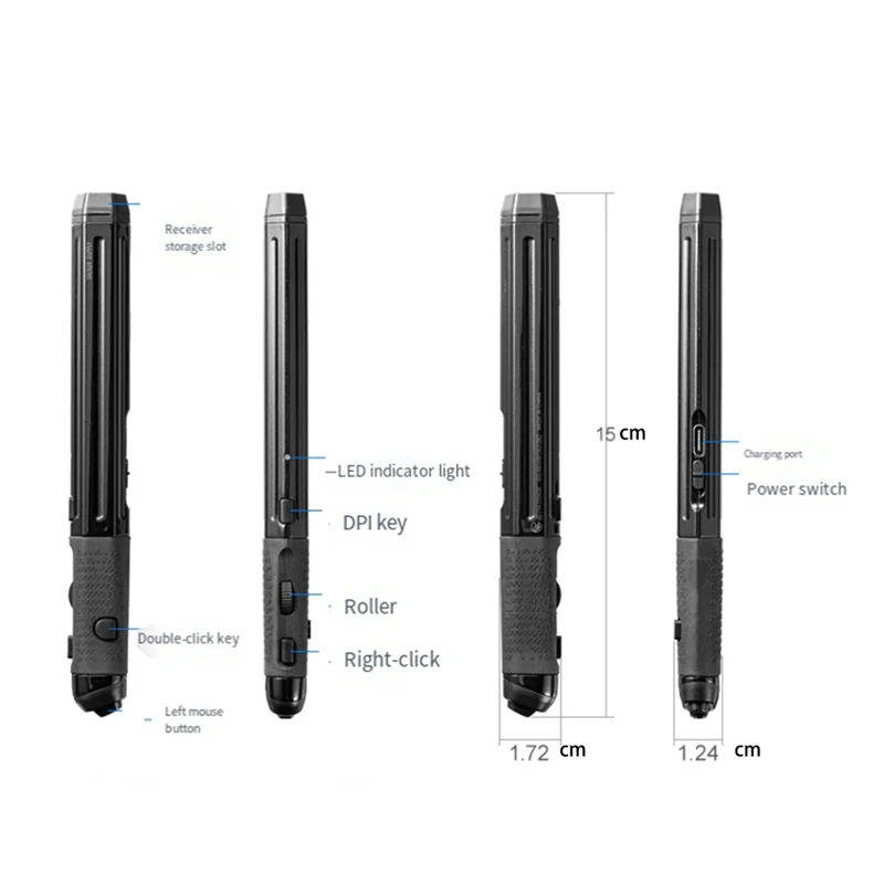 Sensitive Wireless Mouse Pen Bluetooth 3 Modes DPI Adjustable For Office Meeting Home Etc Blue