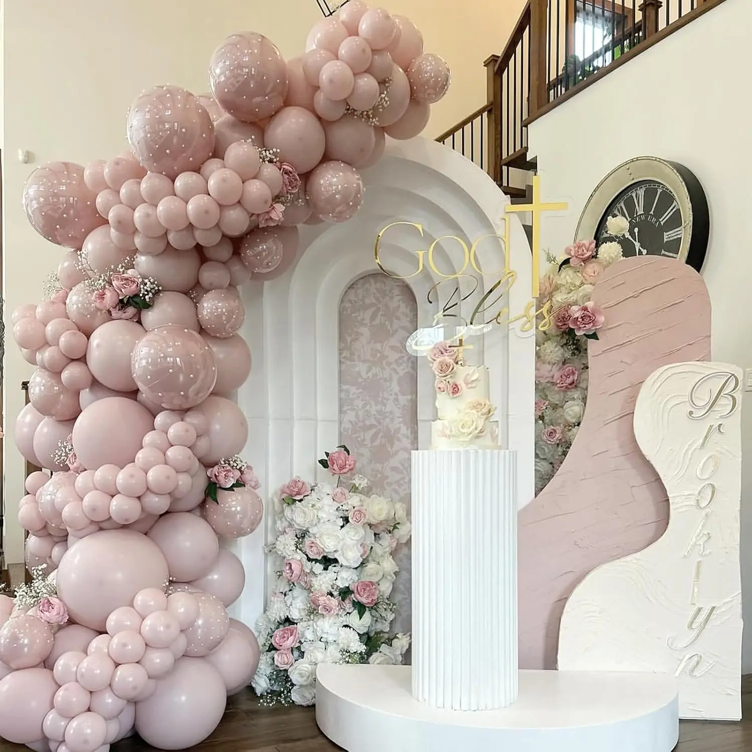 50/100 Stück staubige rosa Latexballons 12-5 Zoll Boho Blush Pink Geburtstags-Heliumballon für Mädchen Babyparty Jahrestag Hochzeit P – Detail 2