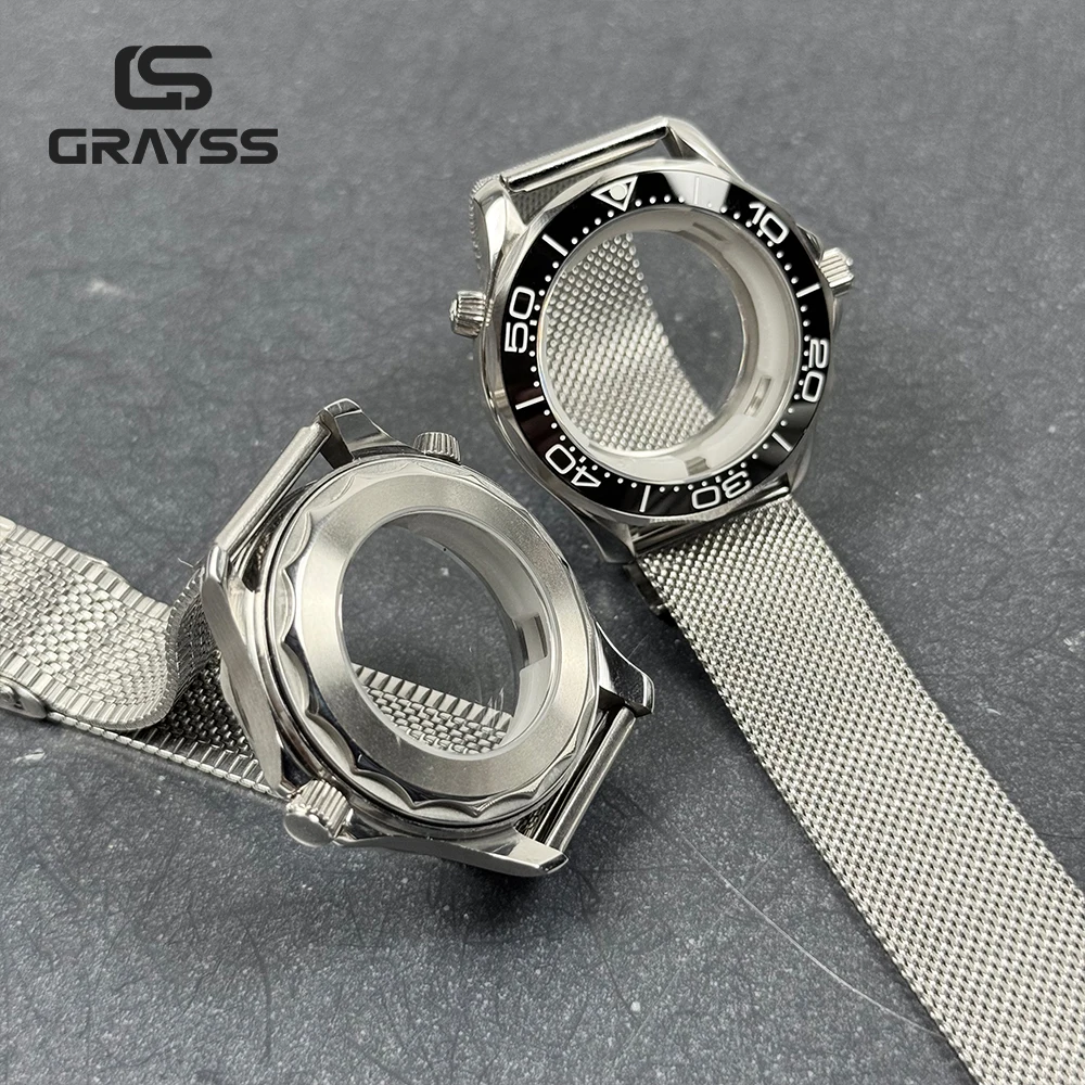 Корпус часов 41 мм для Seahorse из нержавеющей стали ST1612 Miyota 8215 DG 2813, автоматический механизм, 10 м, водонепроницаемые, синие аксессуары для часов