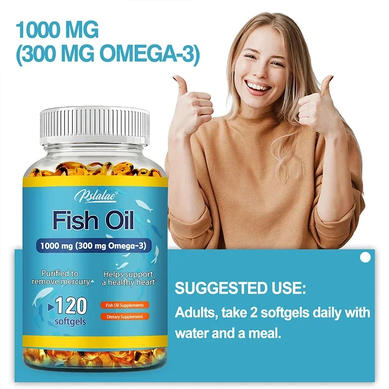 Fish Oil - Helps Improve Eyes, Joints, Antioxidants, Improves Skin Health, Brain Function and Supports Immunity