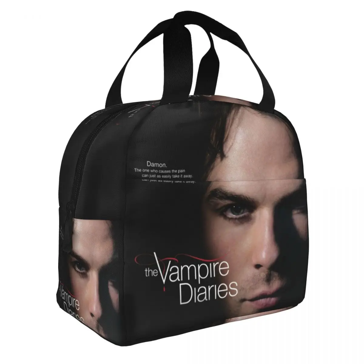 Custom The Vampire Diaries Resuable Lunch Boxes for Women Leakproof Cooler Thermal Food Insulated Lunch Bag Kids School Children