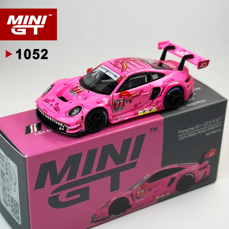 MINIGT 1:64 Porsche 911 GT3 R #77 AO Racing 2024 IMSA ROAD AMERICA