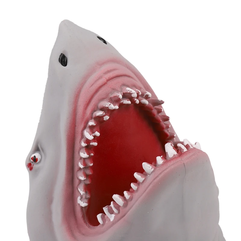 Plastic Shark Hand Puppet For Story Tpr Animal Head Gloves Kids Toys Gift Animal Head Figure Vividly Kids Toy Model Gifts