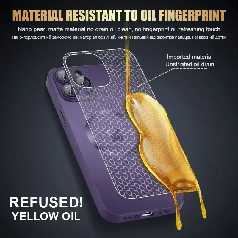 맥세이프 마그네틱 케이스, 아이폰 15, 13, 12, 11, 14 프로 맥스, 14, 15 플러스, 무선 충전 커버, 실리콘 폰 케이스, 럭셔리 매트