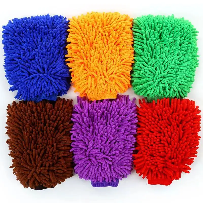 Multifunctional Chenille Cleaning Gloves for Kitchen and Bathroom, Quick Dry Towel, Soft,  Microfiber, Car Cleaning Gloves