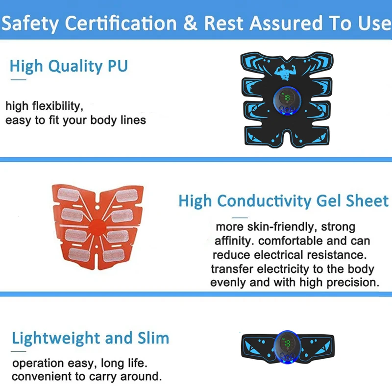 الذكية EMS محفز العضلات الكهربائية ABS مدرب البطن الذراع الرقبة ملصق التصحيح الجسم مدلك اللياقة البدنية التخسيس تشكيل