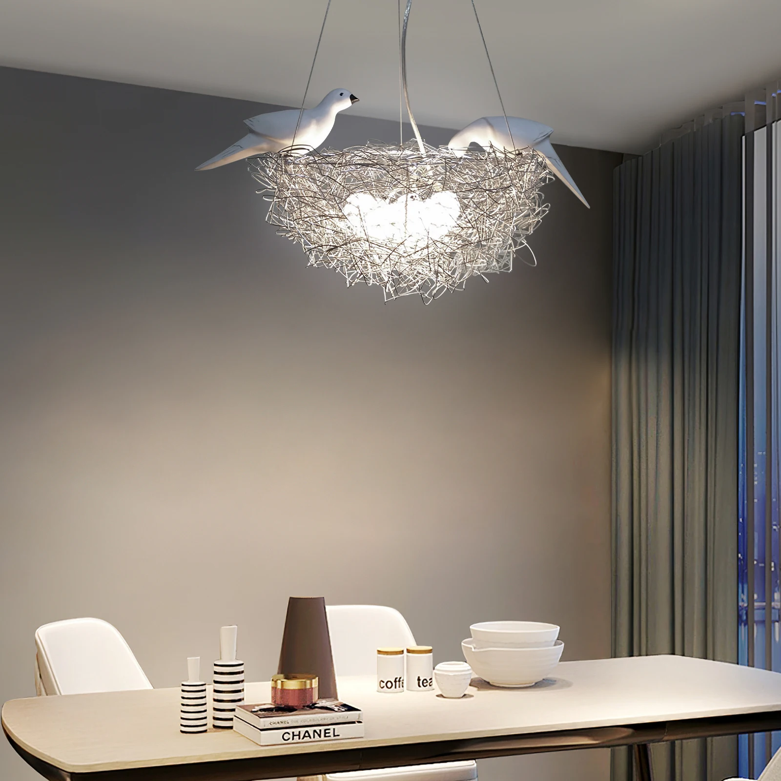 Pendant Lights Modern Chandelier Bird Lamp Light Fixtures Ceiling Mount 110V~220V Warm Light