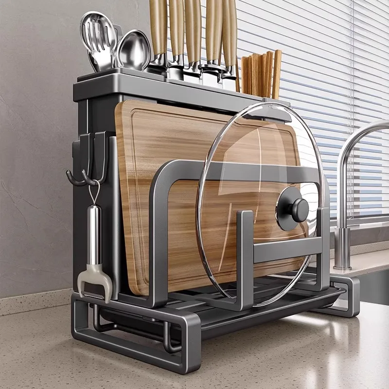 

Kitchen knife holder, rack, kitchen knife, chopstick cage, integrated knife cutting board, stainless steel cutting board rack