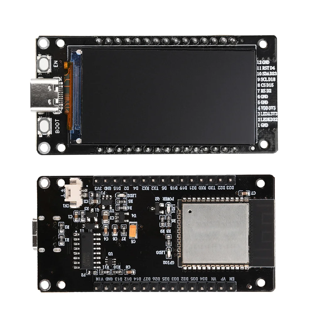 ESP32 1.9-Inch LCD screen ESP32 WIFI Bluetooth Development Board on Board ESP32-32 Module Type-C For WiFi Mini Camera