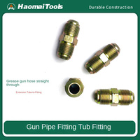 Hao Mai Grease Gun Straight Through Hydraulic Hose Transition Coupling Grease Gun Tube Alignment Coupling Hose Coupling