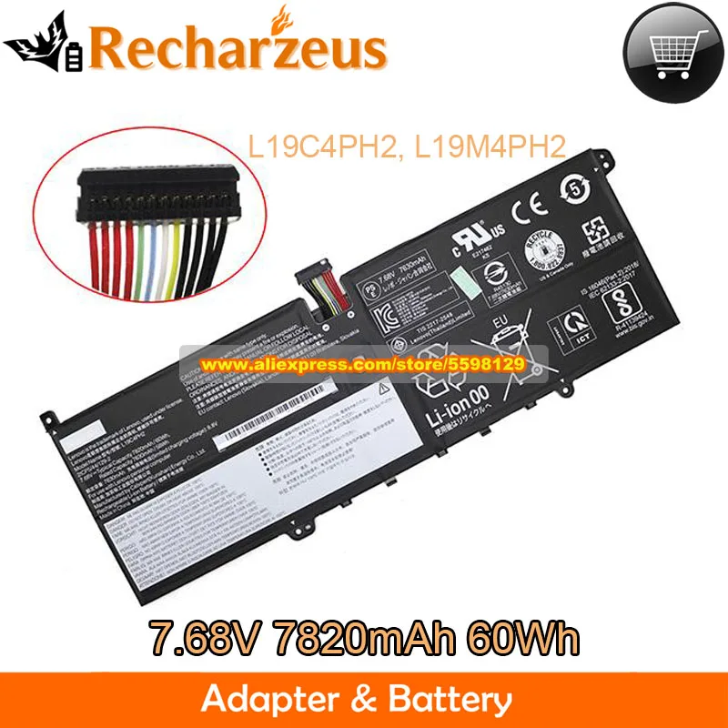 

Genuine L19C4PH2 Battery L19M4PH2 7.68V 7820mAh 60Wh for Lenovo Yoga 9 14ITL5 Series 82BG 9-14ITL5-82BG000BUS 82BG00F6RU