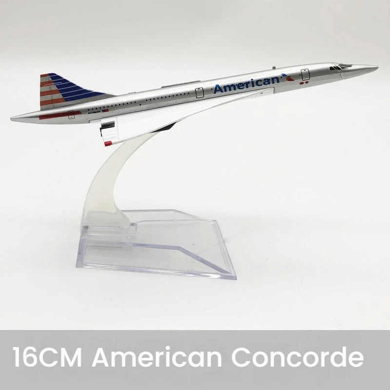 

16cm Plane Model American Airways Concorde Model Airplane Metal Plane Die-cast Alloy Airplanes for Gift and Collection