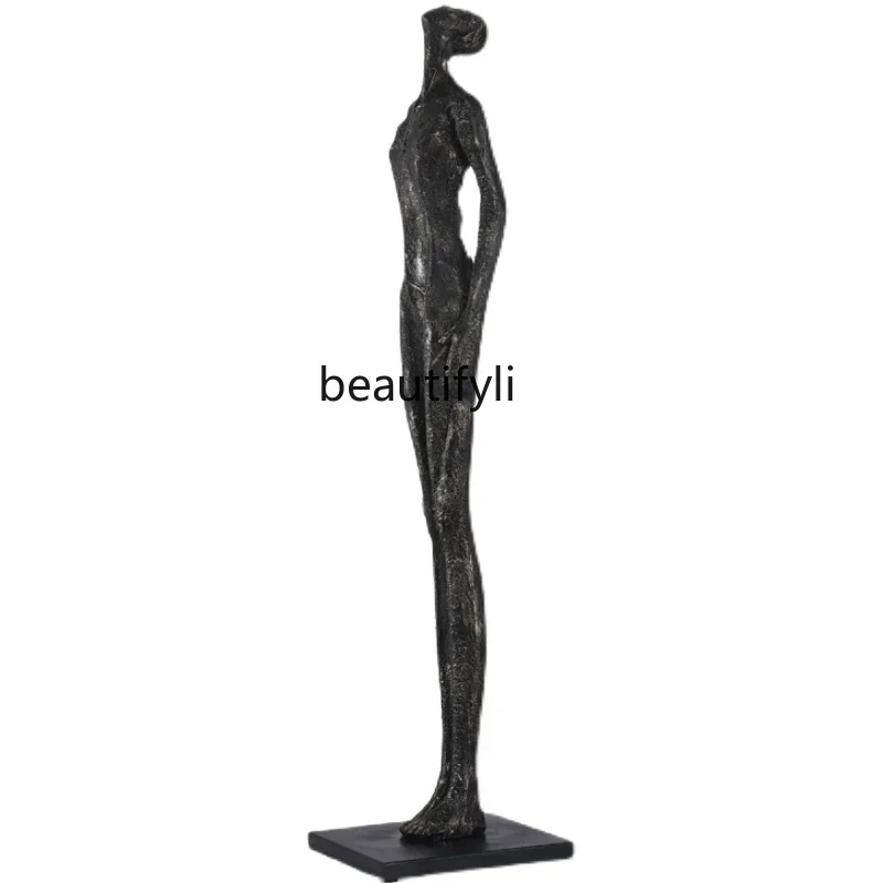 

Modern Humanoid Art Sculptured Ornaments Designer Hotel Lobby Club Abstract Figure Landing Big Decorations