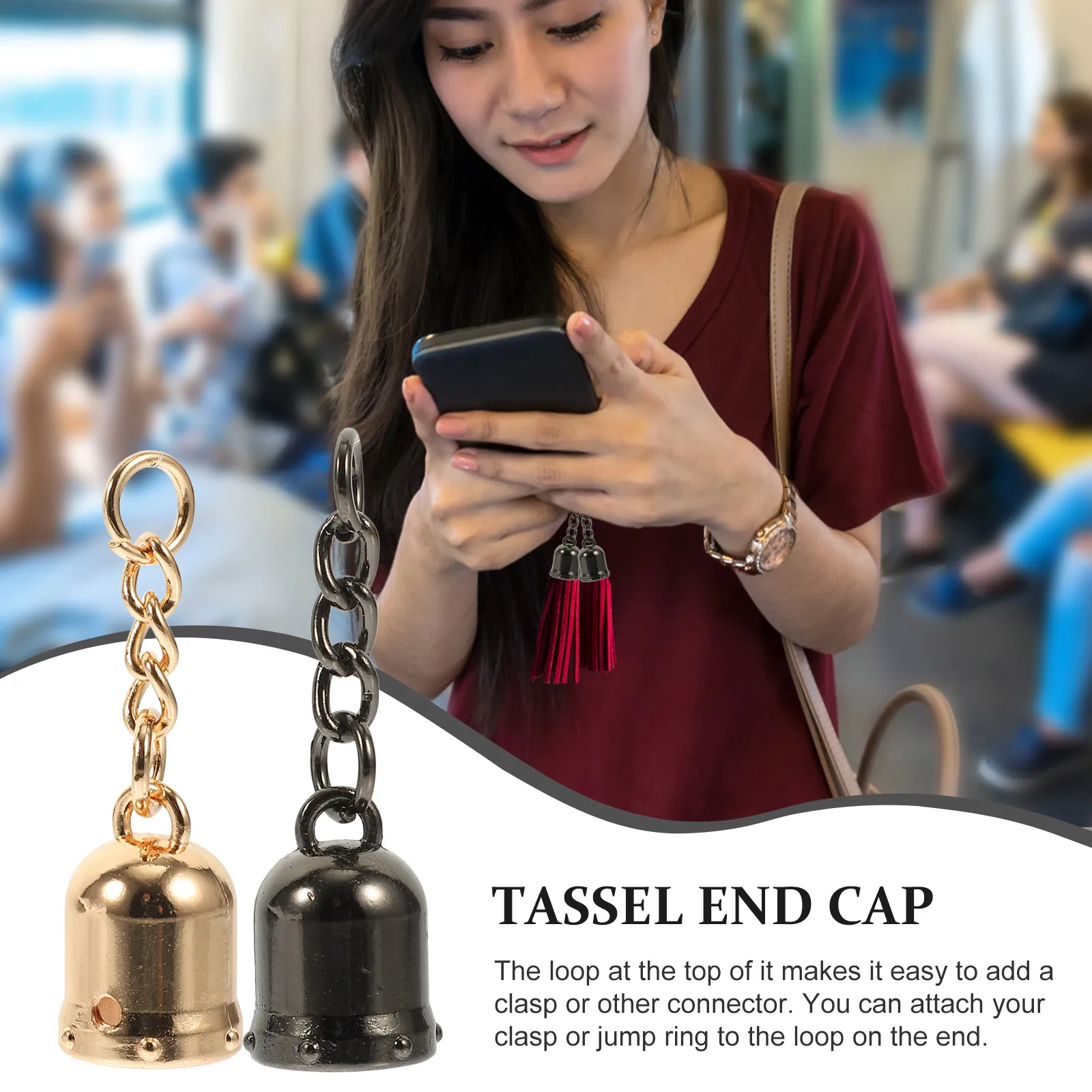 

20pcs End Caps Metal Sturdy Jewelry Making Diy Bracelet Necklace Pendant Cord Accessories With Screws Professional Rope Stopper