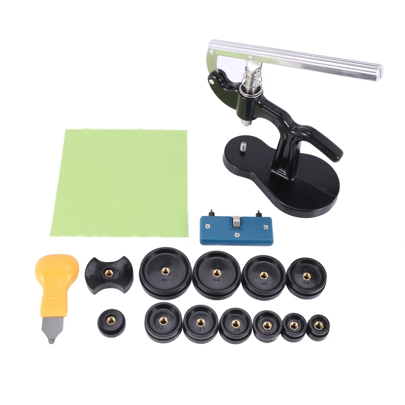 LUWEI 16Pcs Watch Press Tool With Watch Battery Replacement Tool Kit And Fitting Dies For Watch Back Remover Closer Repair And B