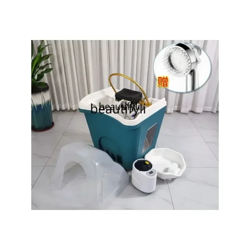 ss newMobile Shampoo Basin Beauty Salon Ear Cleaning Hair Care Center Health Water Circulation Head Treatment Fumigation Spa Mac