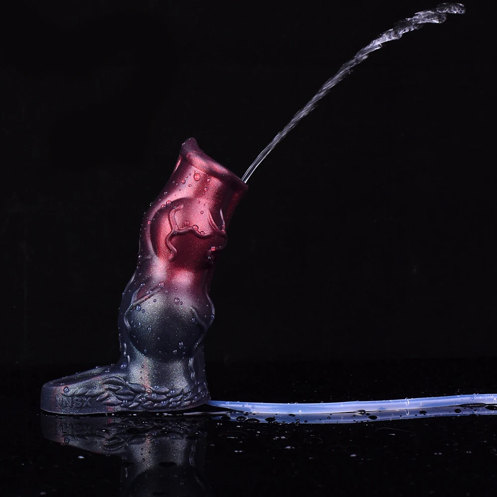 LICKER Squirting Penis Sleeve Spray Water Dildo Cover Fantasy Cock Enlargement Sex Toys For Men Delay Ejaculation Sexy Adult Man