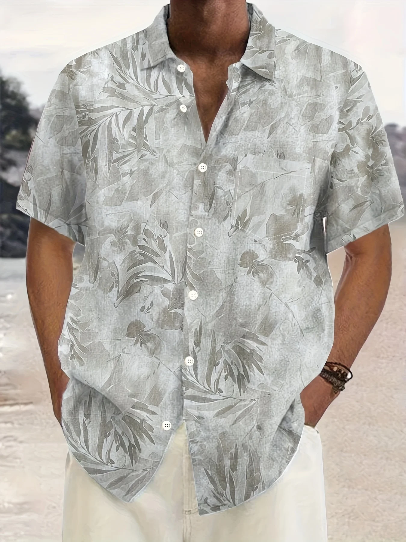 

Men's Shirt Hawaiian Tropical Coconut Tree Print Short Sleeve Button Shirt Summer Shirt Camping Shirt Beach Shirt Street Blouses