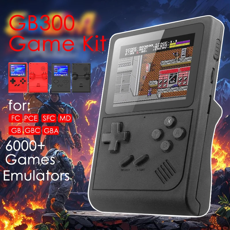 وحدة تحكم بجهاز لعب محمول لعبة فيديو صغيرة ريترو محمولة لوحدات تحكم NES SNES GBA لمشغل Gameboy GB300 هدية للأطفال