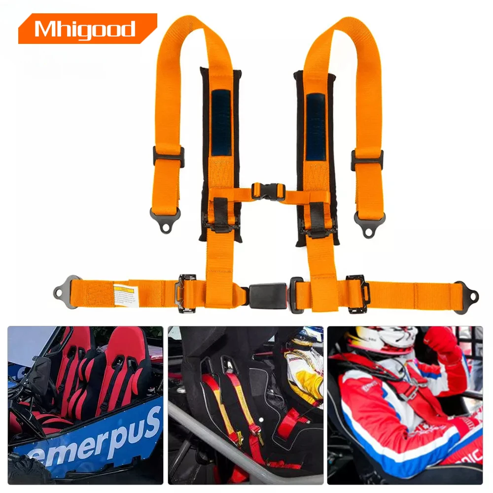 

Car Modification 2 Inch 4-point Kart Racing Seat Belt Quick Release Seat Belt Safety Belt Acesssories