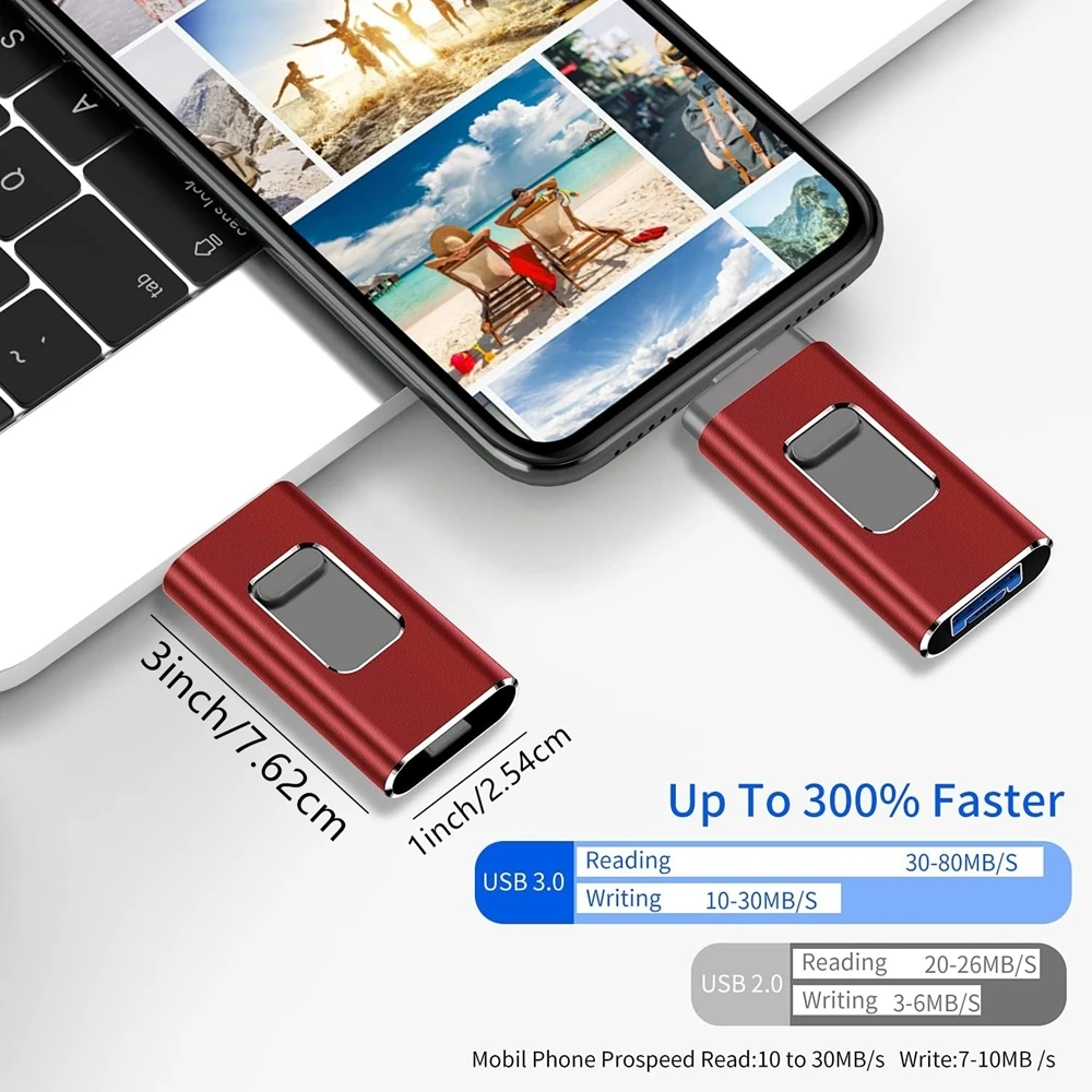 USB Flash Drive 2T 1T ความเร็วสูง 512G 256G Sticks ภายนอกไดรฟ์ปากกาสําหรับโทรศัพท์ iPhone Android PC คัดลอกภาพวิดีโอไฟล์