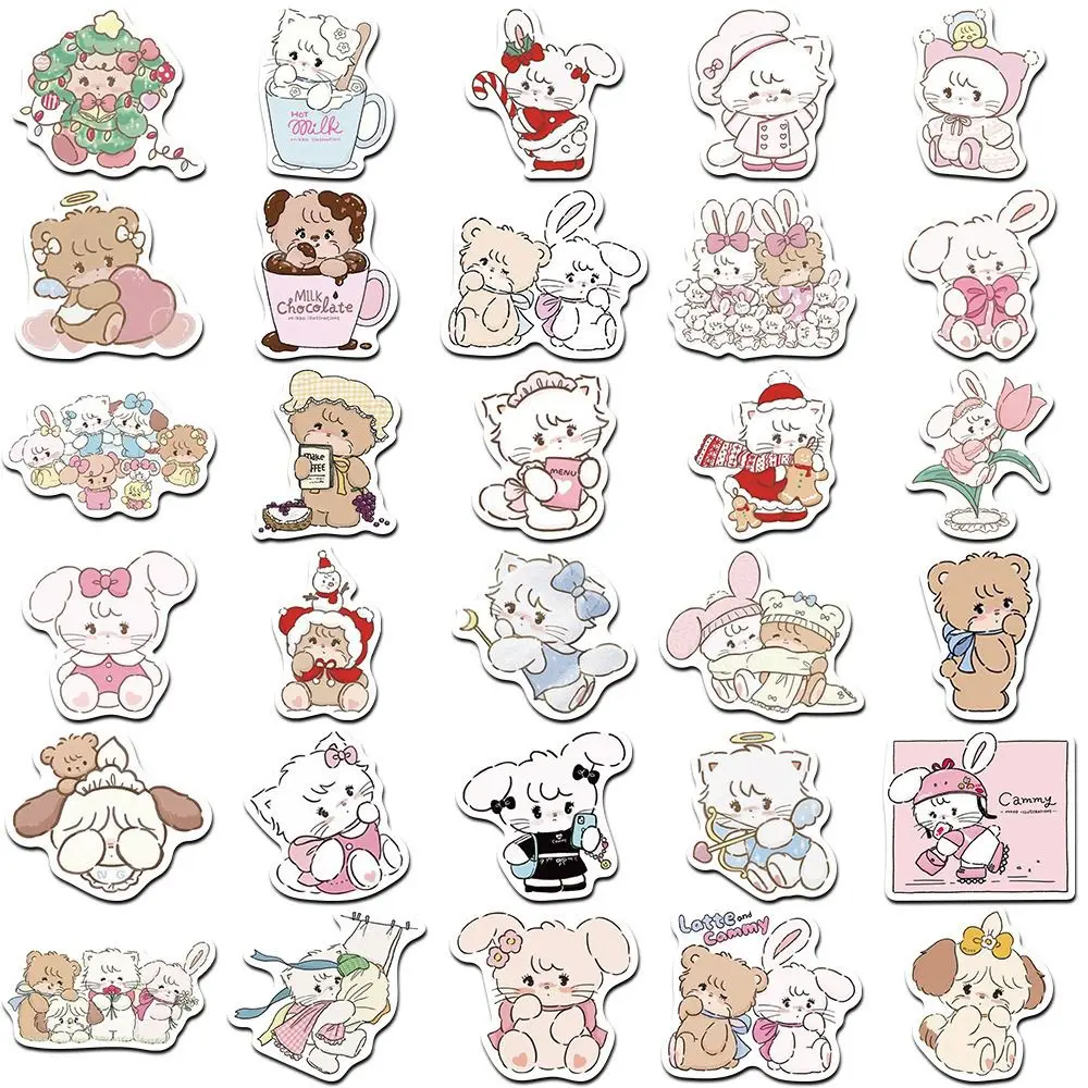 120Pcs Mikko Stickers Anime Cartoon Sanrio Retro Mikko Waterproof stickers Non Repeating Phone Case DIY Handbook Stickers