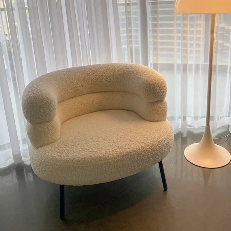 Nordic Lamm Kaschmir Wohnzimmer Sofa einfache moderne Indoor kleine Wohnzimmer Sofa Single Beauty Salon Slaapbank Möbel