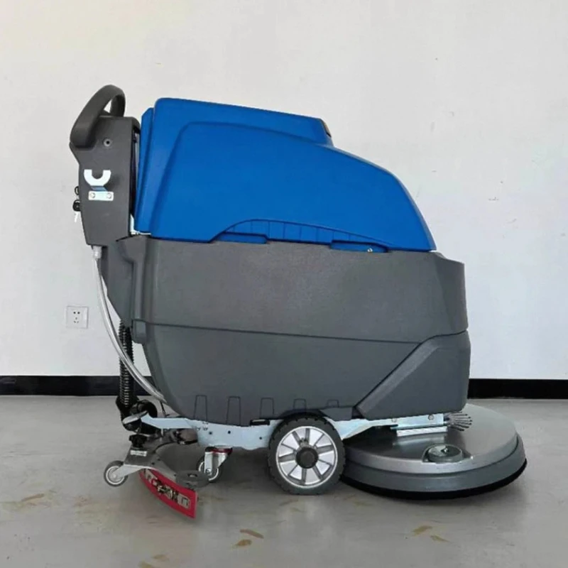 Commercial Floor Washer Dryer Rust Resistant Walk-Behind Floor Scrubber Water Recycling Machine Food Processing Plant Kitchen
