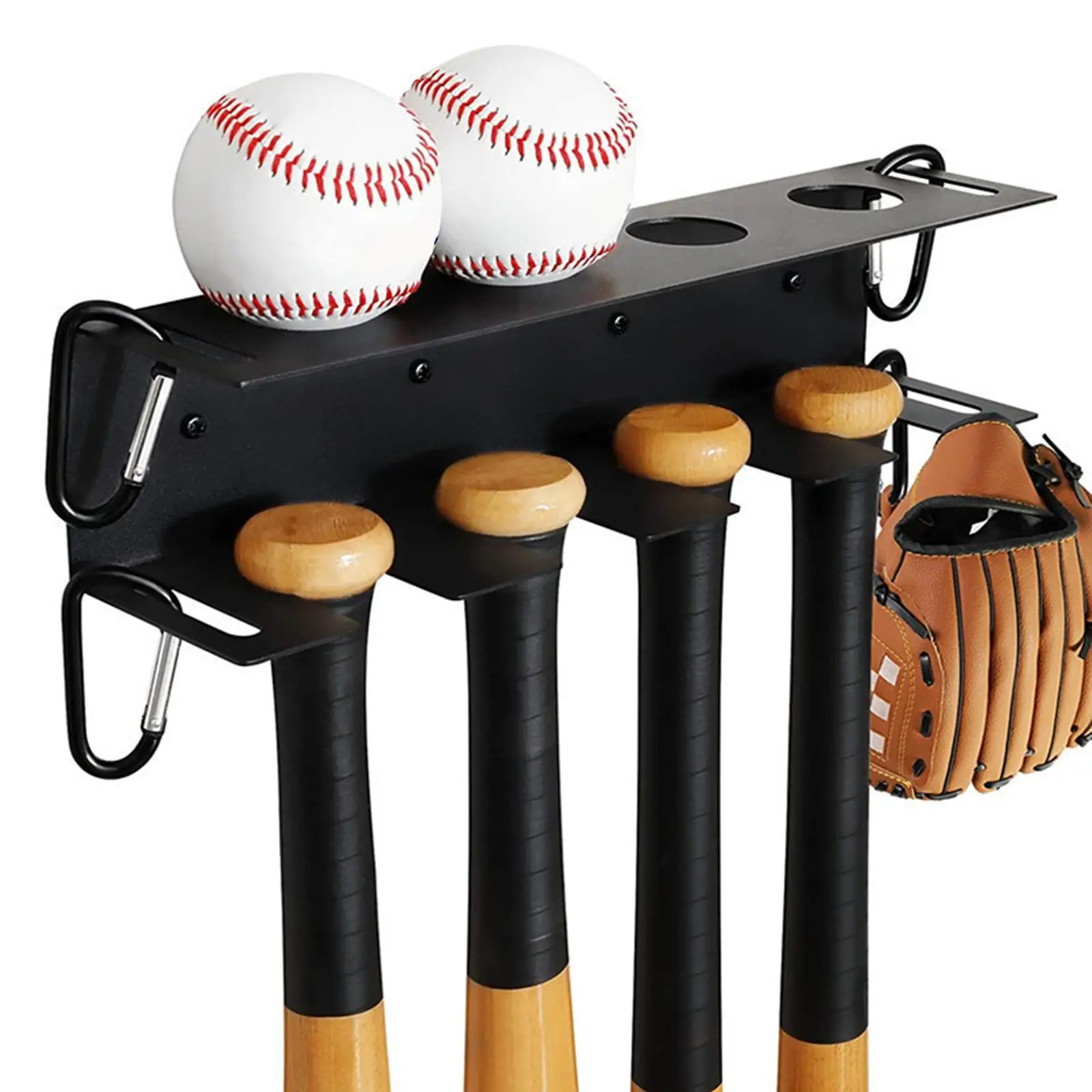 Baseball Bat Horizontal Rack for Memorabilia Iron Compact Baseball Bat Stand