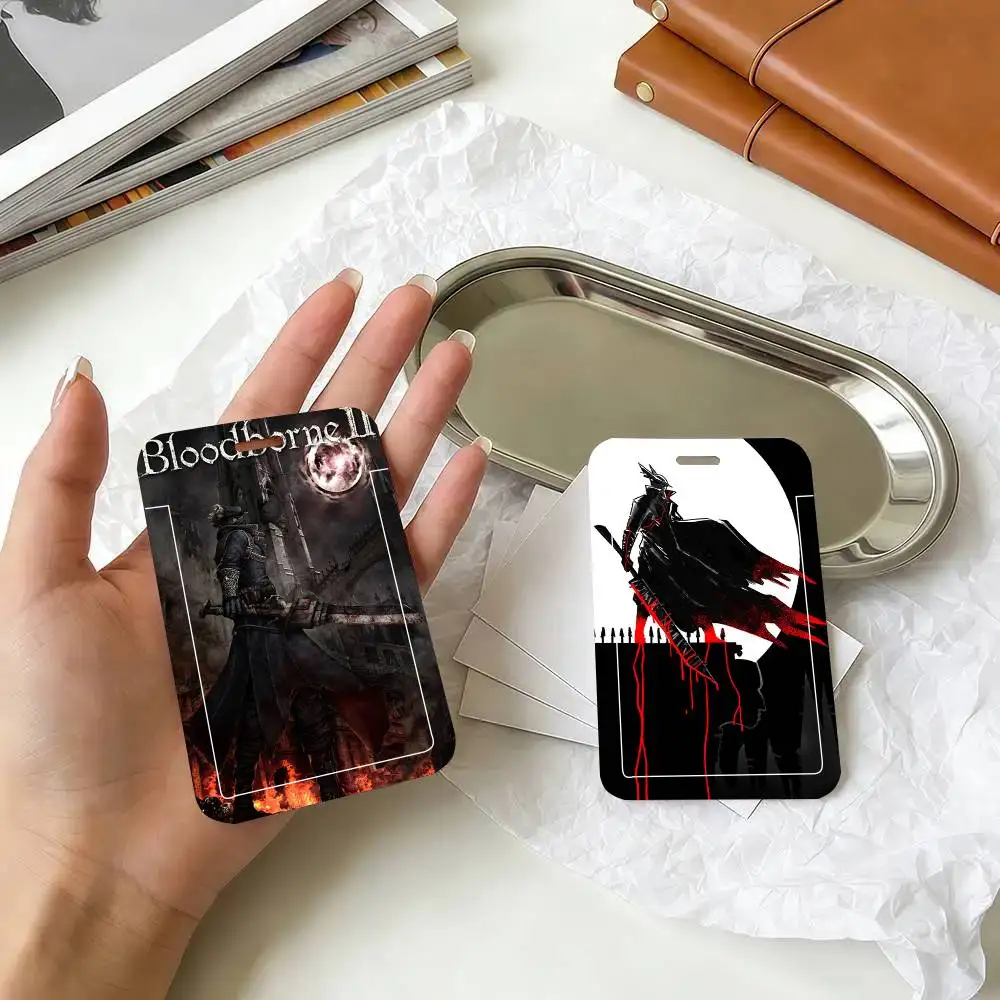 

Dark Hunter B-Bloodborne Game Black Lanyard Card Holders Student Meal Cards And Campus Ids School