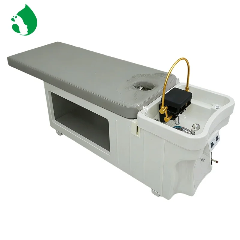 Semi-Automatic Lifting Basin Head Spa Bed New Style 2 Forms Shampoo Bed Massage Bed Durable Easy Clean for Beauty Salon