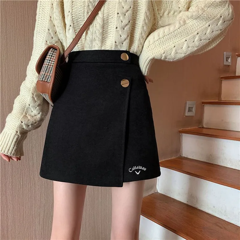 골프용품 Korean Golf Skirt Women Golf Wear 2025 Spring New Mini Skirt Fashion High Waist A-line Short Skirt Women Golf Clothing 치마바지