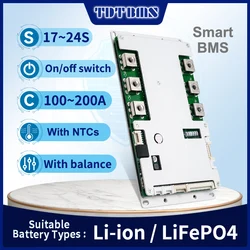 TDT smart BMS 17S 60V 20S 24S 72v 84v 30A 50A 100A 120A 150A 200A z buzzerem BT UART