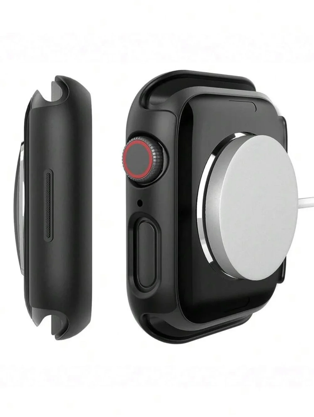 Красивый силиконовый чехол 2 в 1 для Apple Watch, ремешок серии 10/9/8/7/6/5/4/3 38 мм 40 мм 41 мм 42 мм 44 мм 45 мм 46 мм