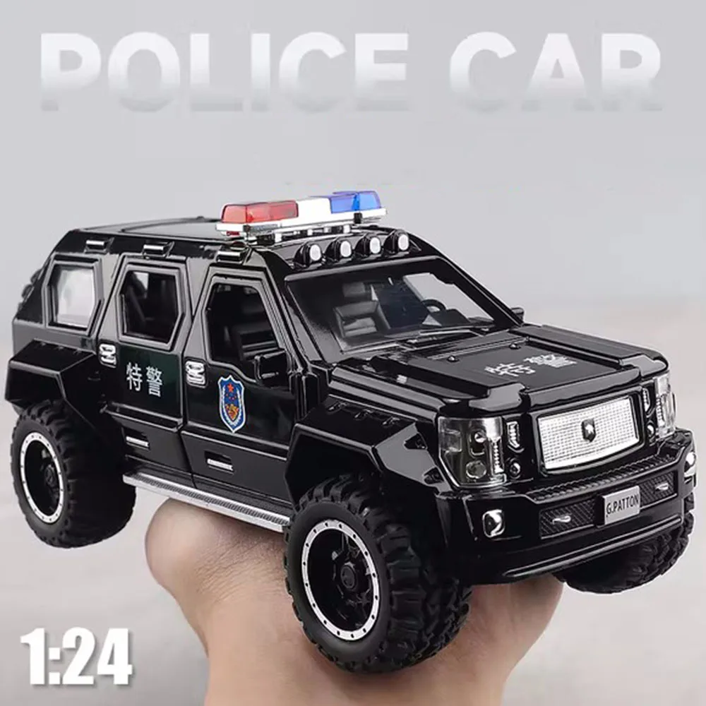 

1:24 QianZhiBaDun LaDa 2106, модели полицейских машин, игрушки, звуковой свет, миниатюрные автомобили, открытая дверь, внедорожная коллекция игрушек для мальчиков