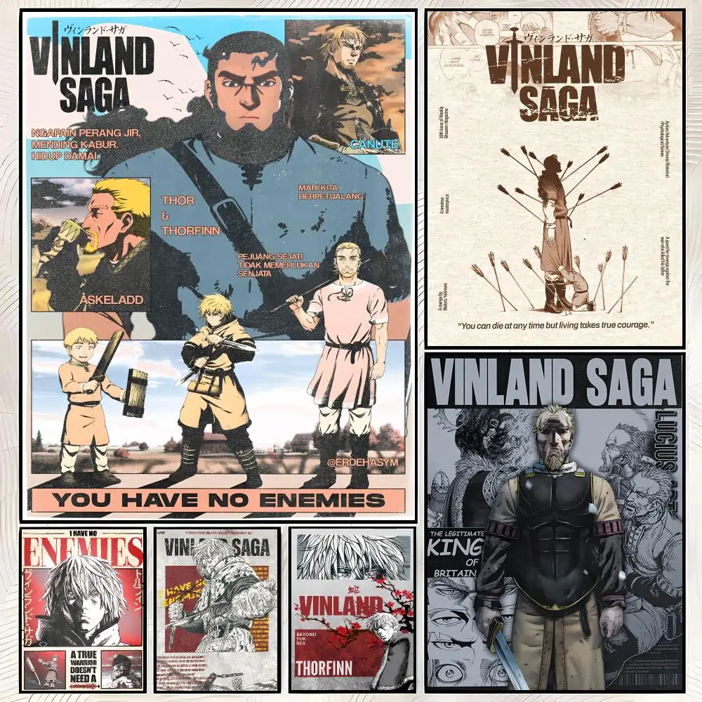Anime V-Vinland Saga Poster HD PP Paper Waterproof Wall Art Print for Bedroom Living Room Decor