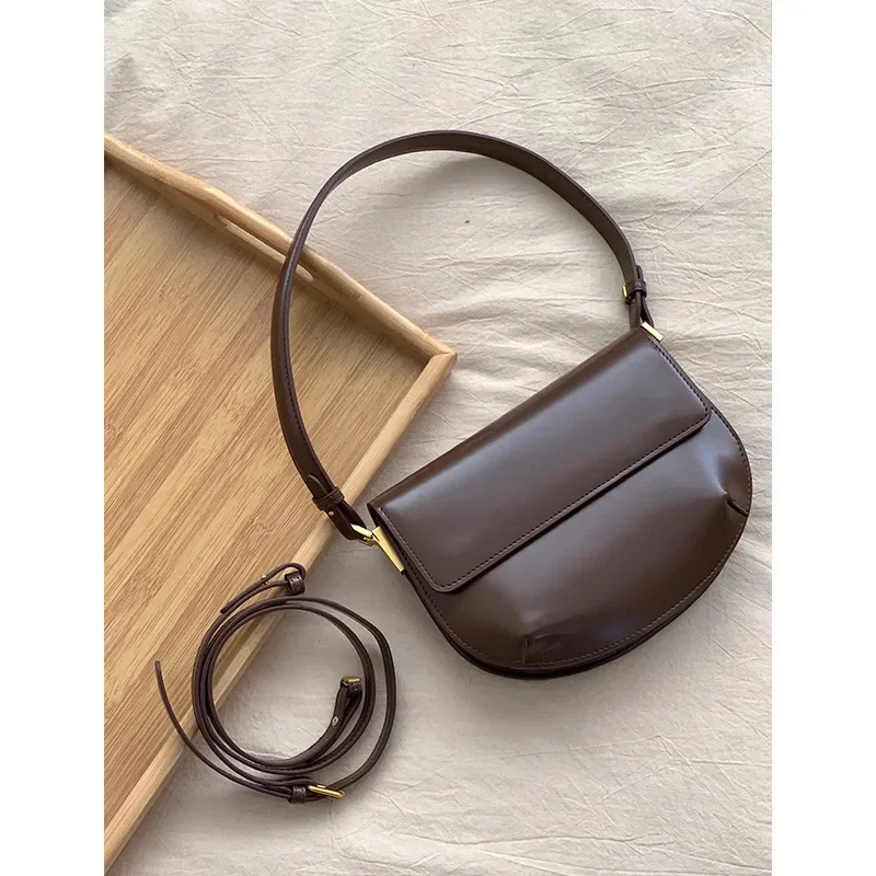 

Fashion Saddle Bolsos Mujer Crossbady Bag Shoulder Bags 2024 New Minimalist Sac Femme Vintage Adjustable Strap Bolsas