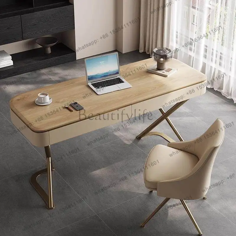Solid wood desk light luxury modern home writing desk new model