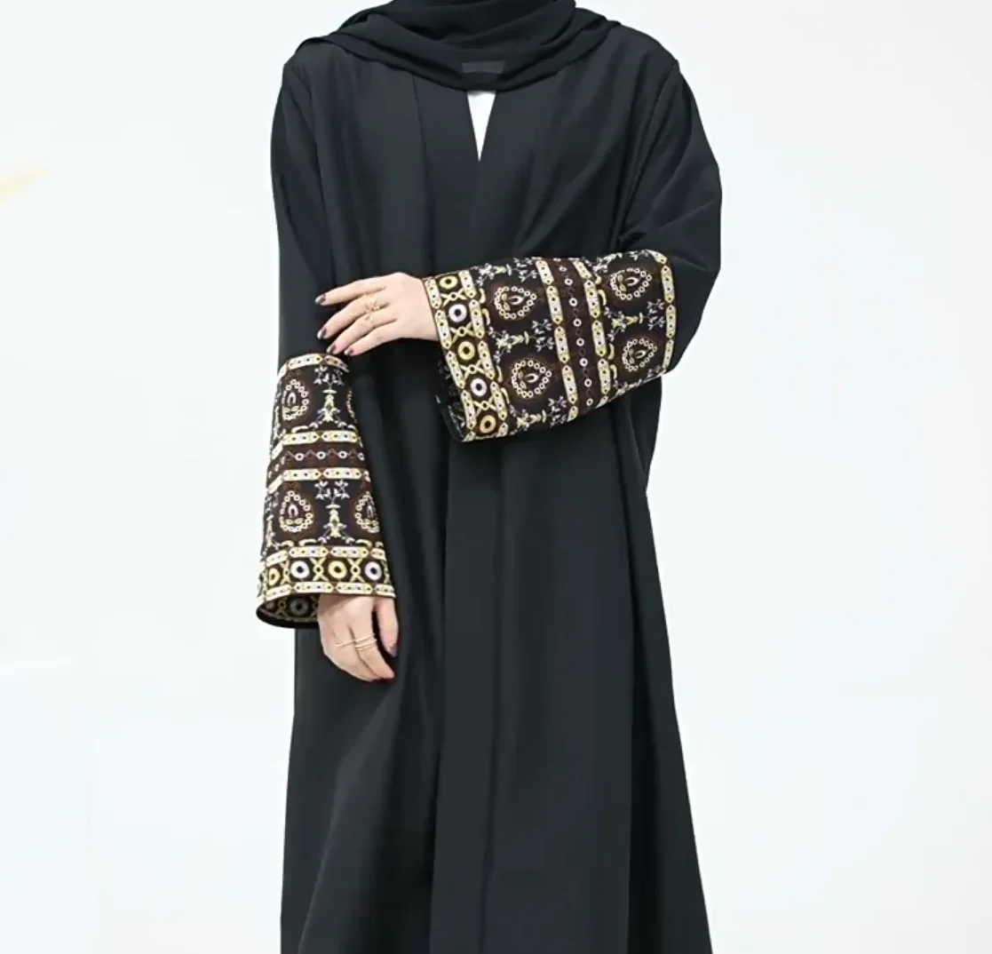 

Embroidery Open Abaya Dubai Turkey Cardigan Hijab Dresses for Women Islmaic Clothing Ramadan Eid Muslimah Modest Long Dress