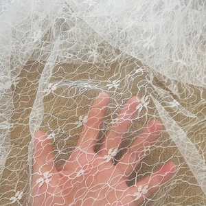 Jacquard Fabric thêu cho váy cưới, lưới may, váy bóng Pháp, 14 kiểu, màu trắng 12 Brodery màn hình bán hàng chính - №11
