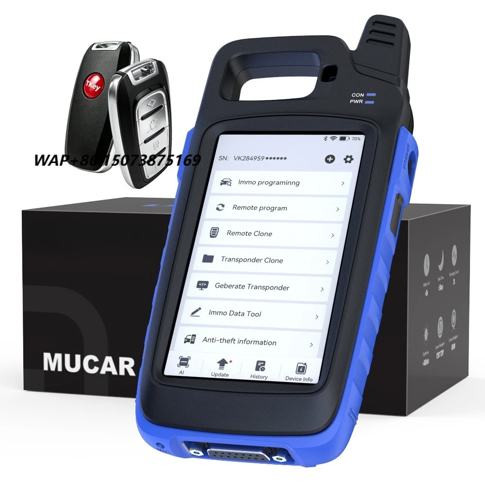 MUCAR SMARTKEY Replacement Smart Key 315MHz 433MHz Programmable Remote Control Key for Most Car Brands Works with MUCAR KEY581