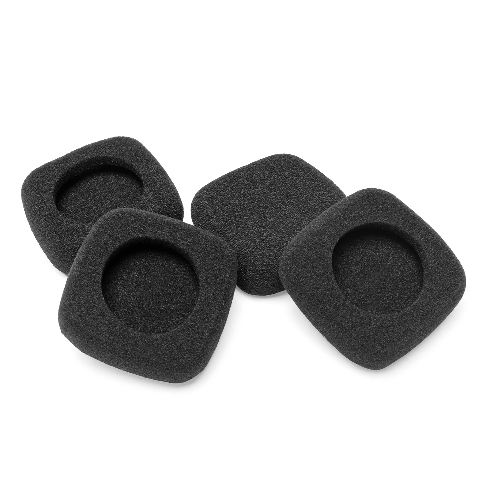 Square Foam Ear Cushions Premium High-Density Foam Headphone Earpads For JLAB Rewind, Rewind 2 Wireless Retro Headphones-Black