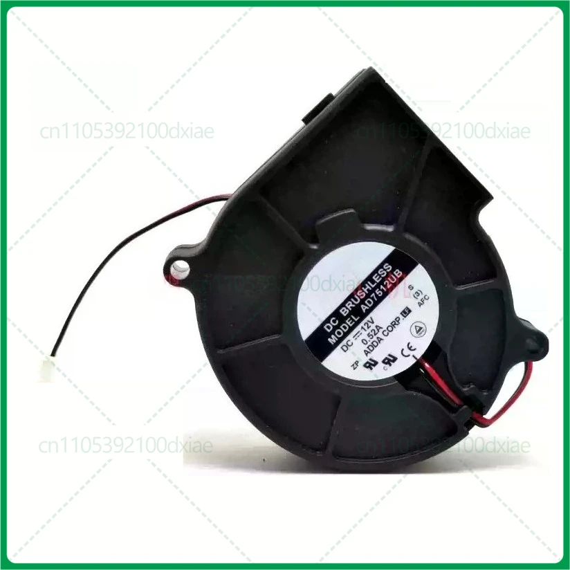 

2pcs New For ADDA 7530 AD7512UB DC12V 0.52A 7CM turbo fan