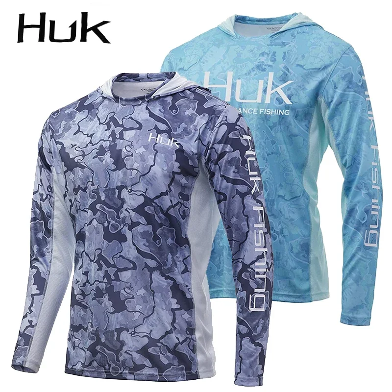 

NEW Hooded Fishing Shirt Long Sleeve Uv Protection Man Outdoor Summer Camouflage Moisture Wicking Jersey Fishing Apparel