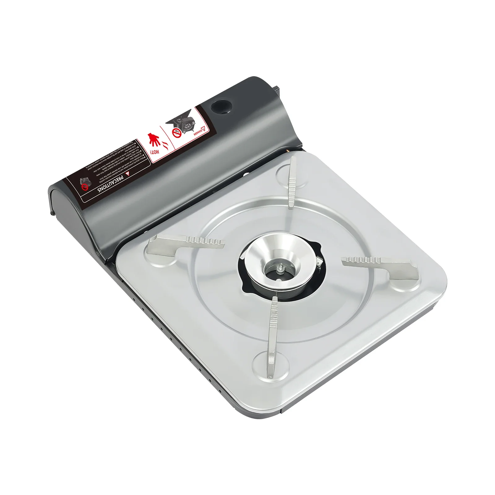 Réchaud de camping au butane, avec étui, réchaud de camping portable, barbecue 3500 W avec pare-brise, arrière-cour de cuisine de table